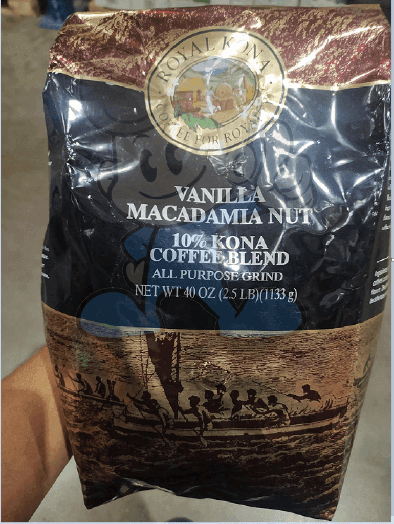 Royal Kona 10% Coffee Blend Vanilla Macadamia Flavor 40 Oz. Groceries