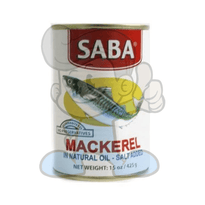 Saba Mackarel Ln Natural Oil (4 X 425G) Groceries