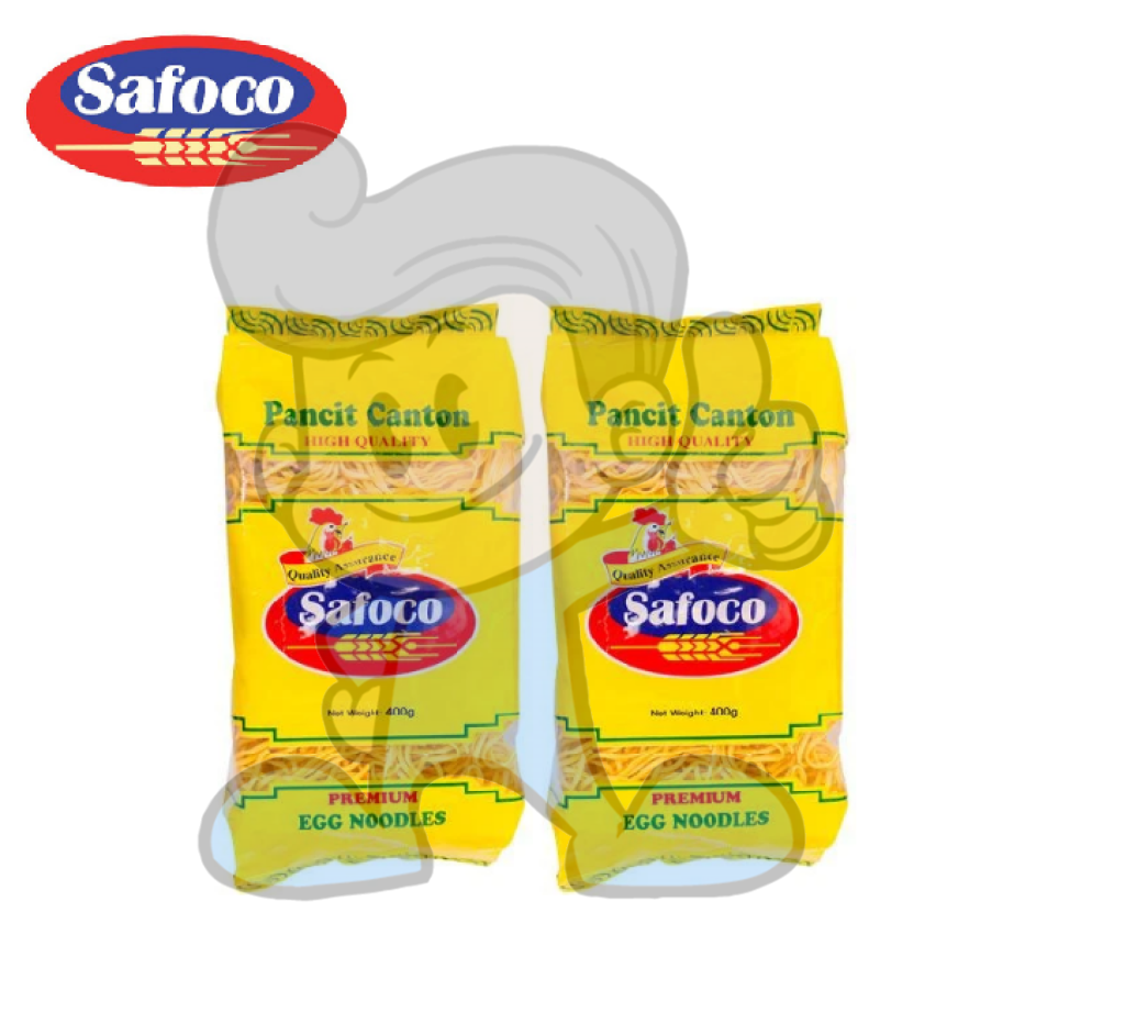 Safoco High Quality Pancit Canton Premium Egg Noodles (2 X 400 G) Groceries