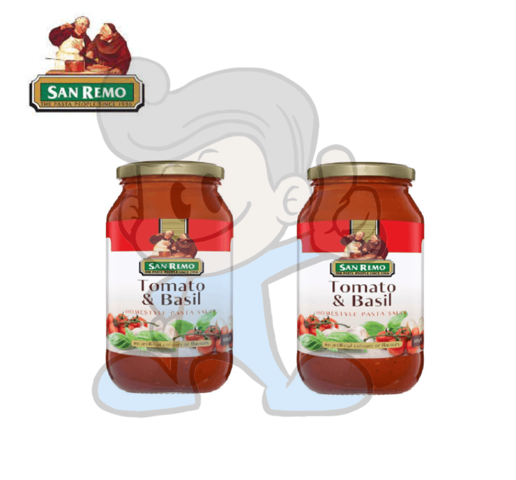 San Remo Tomato Basil Pasta Sauce (2 X 500G) Groceries