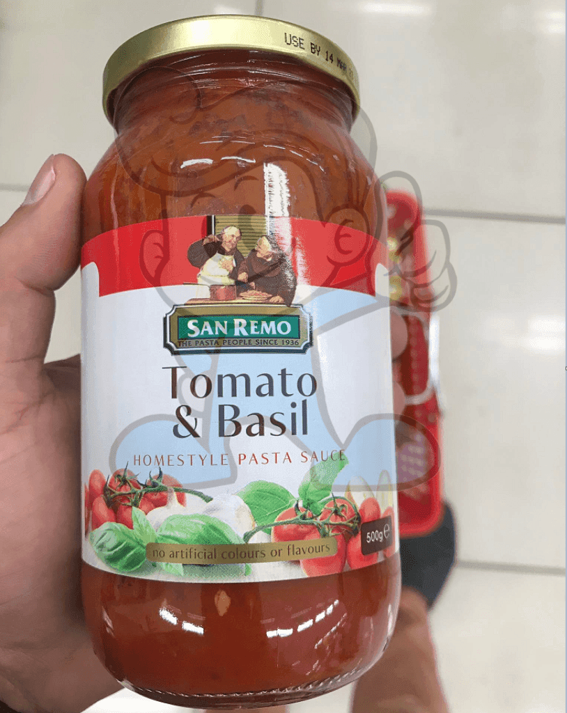 San Remo Tomato Basil Pasta Sauce (2 X 500G) Groceries
