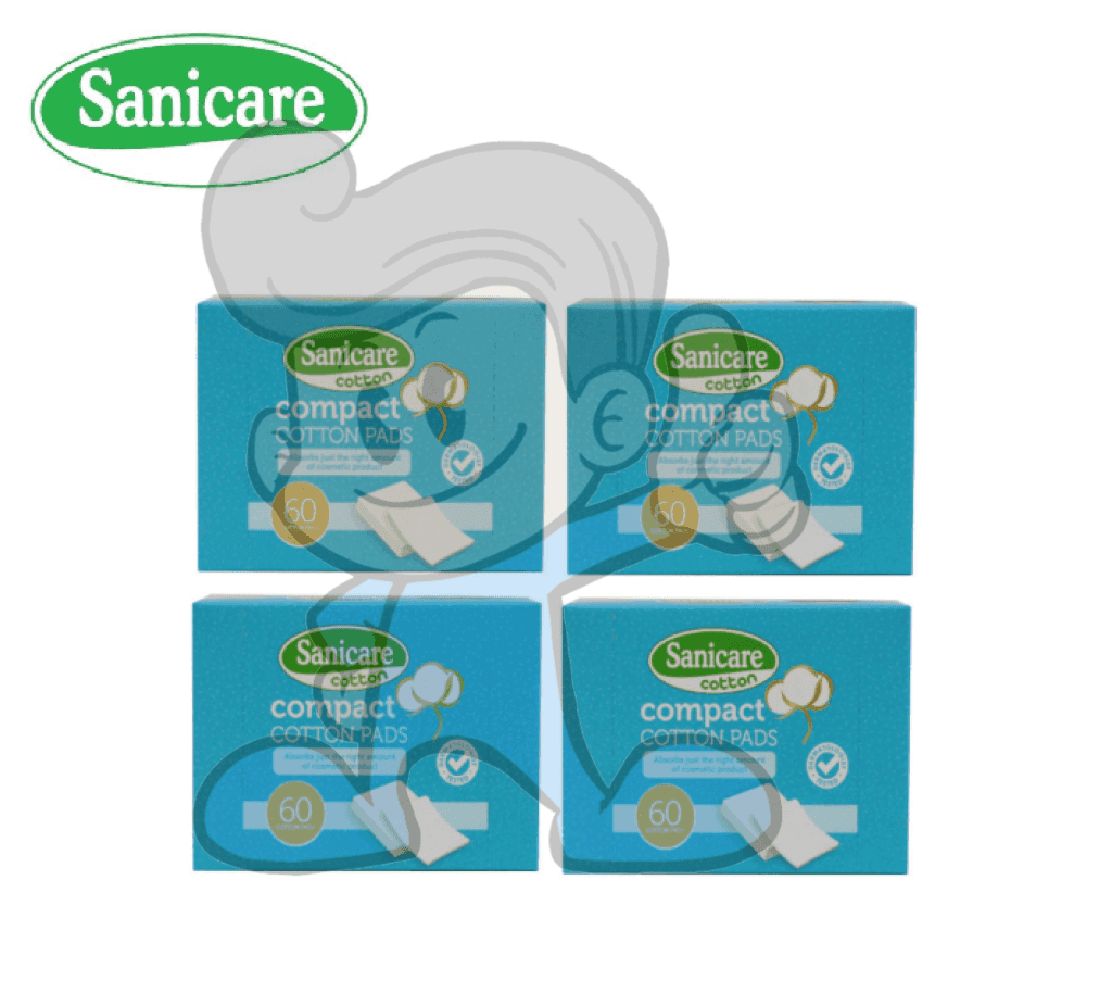 Sanicare Cotton Compact Pads (4 X 60S) Beauty