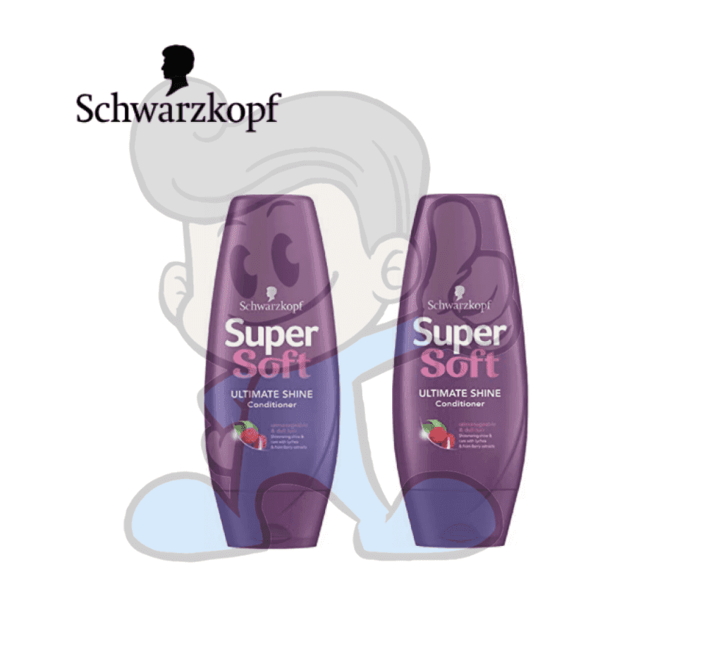 Schwarzkopf Conditioner Supersoft Ultimate Shine (2 X 250Ml) Beauty