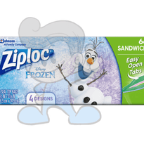 Scj Ziploc Seal Top Bags 66 Sandwich With 4 Frozen Designs Kitchen & Dining