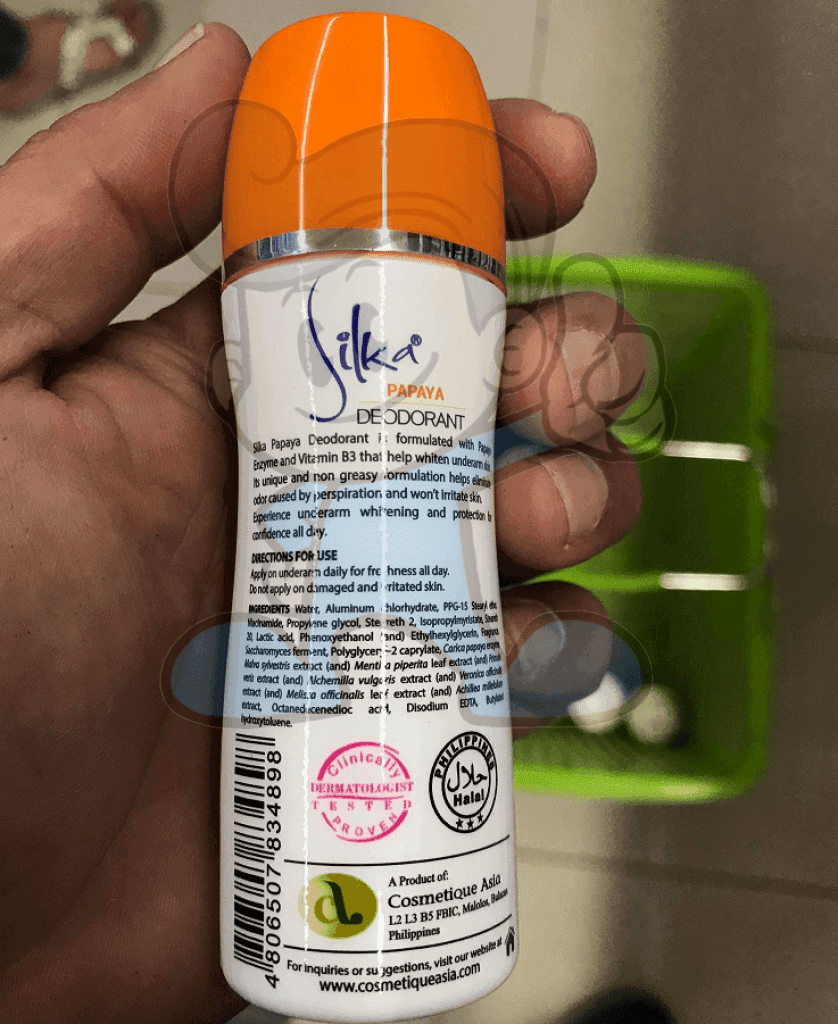 Silka Papaya Whitening Deodorant (4 X 40Ml) Beauty