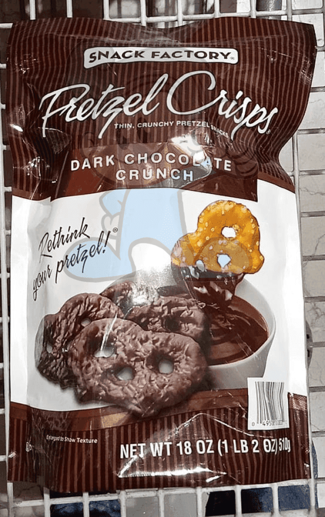 Snack Factory Pretzels Crisps Dark Chocolate Crunch 18Oz. Groceries