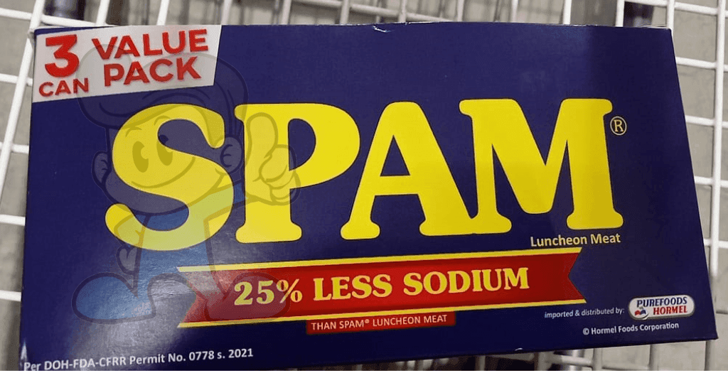 Spam 3 Can Value Pack Luncheon Meat 25% Less Sodium 36Oz. Groceries