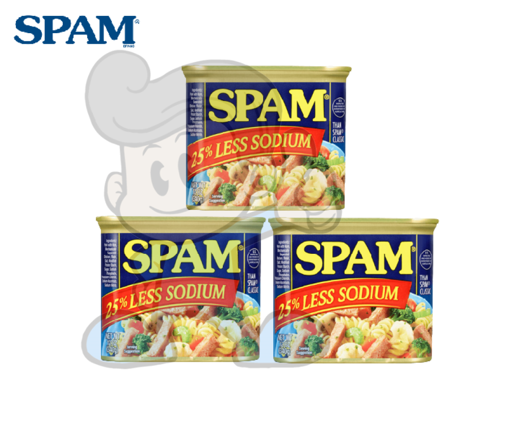 Spam 3 Can Value Pack Luncheon Meat 25% Less Sodium 36Oz. Groceries