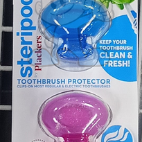 Steripod Plackers Clip On Toothbrush Protector 2S Blue And Pink Beauty