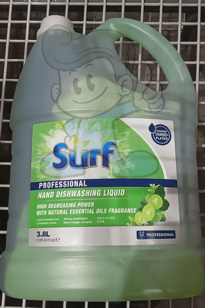 Surf Professional Hand Dishwashing Liquid Lime 3.8L Household Supplies
