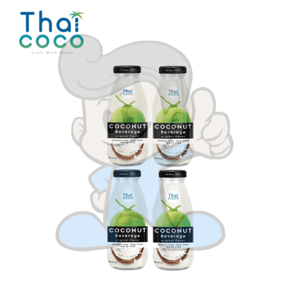Thai Coco Coconut Beverage Original Flavor (4 X 280 Ml) Groceries