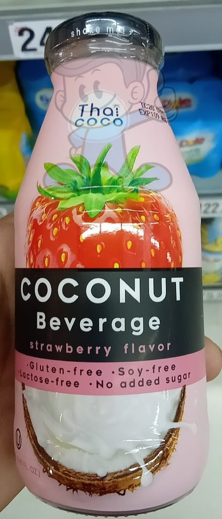 Thai Coco Coconut Beverage Strawberry Flavor (4 X 280 Ml) Groceries