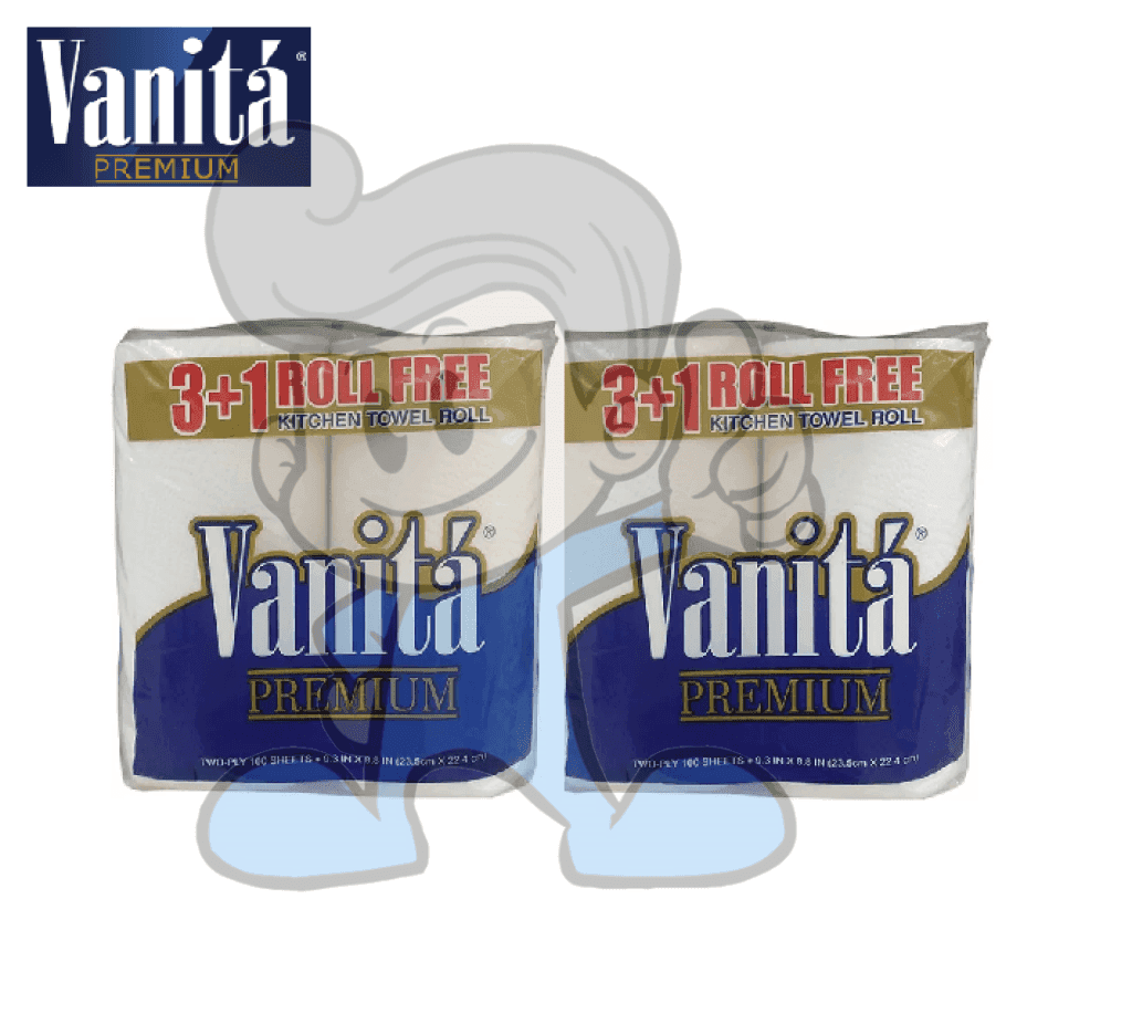 Vanita Premium Kitchen Towel Roll 2-Ply (2 X 4S) Household Supplies