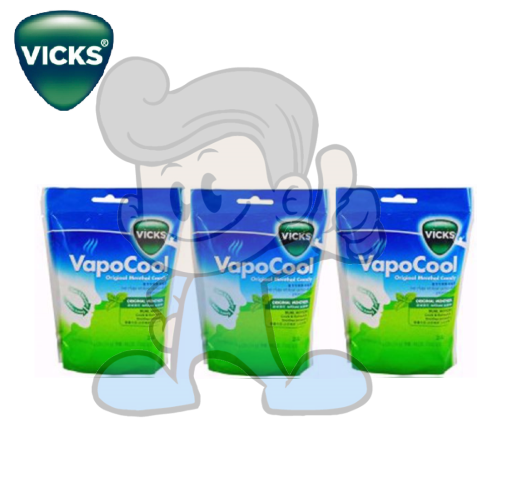 Vicks Vapocool Original Menthol Candy (3 X 24S) Health
