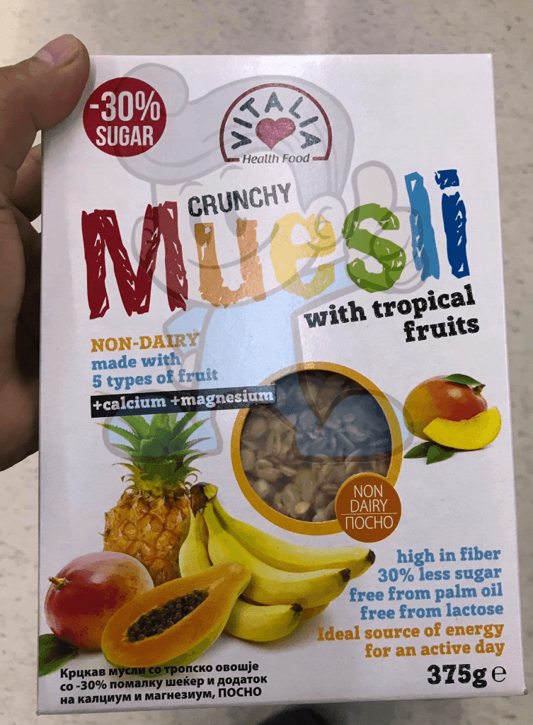 Vitalia Crunchy Muesli With Tropical Fruits 375G Groceries