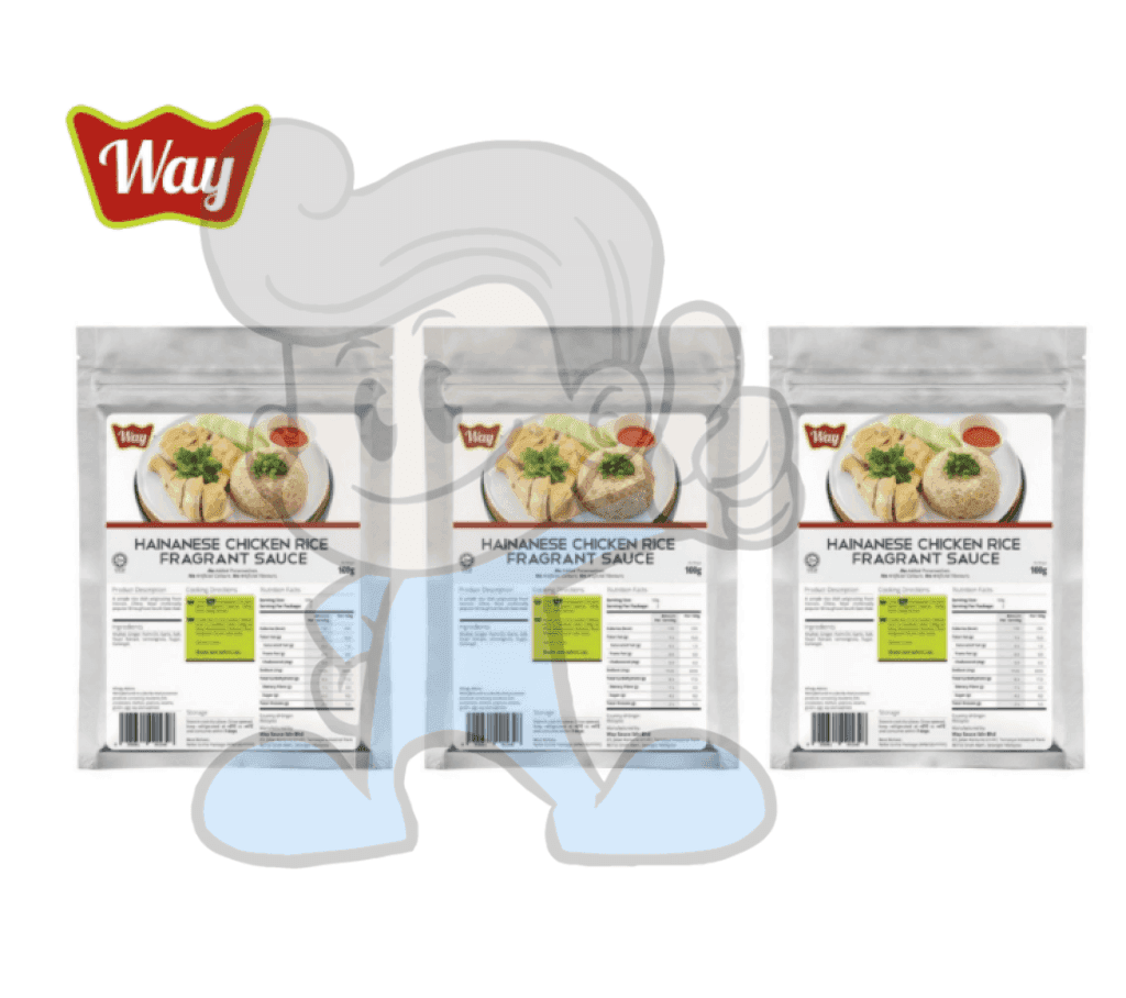 Way Hainanese Chicken Rice Fragrant Sauce (3 X 100G) Groceries