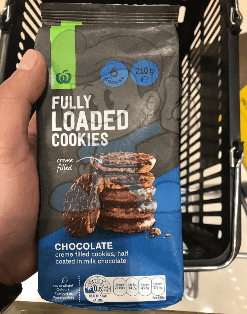 Woolworths Fully Loaded Cookies Chocolate 210G Groceries
