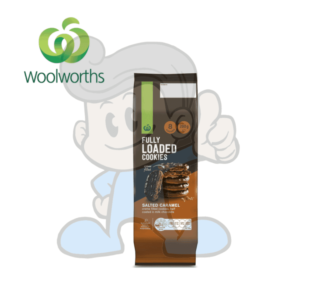Woolworths Fully Loaded Cookies Salted Caramel 200G Groceries