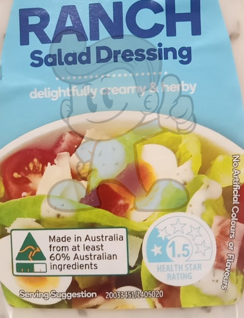 Woolworths Ranch Salad Dressing (2 X 300Ml) Groceries