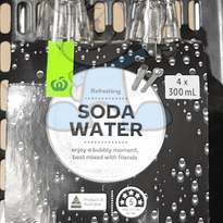 Woolworths Refreshing Soda Water (4 X 300 Ml) Groceries