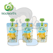 Woolworths Smiling Tums Baby Food Pear Banana And Mango (3 X 120G) Groceries