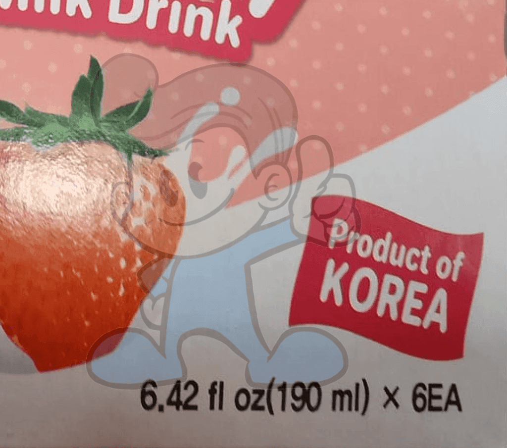 Yonsei Strawberry Flavored Milk Drink (6 X 190 Ml) Groceries