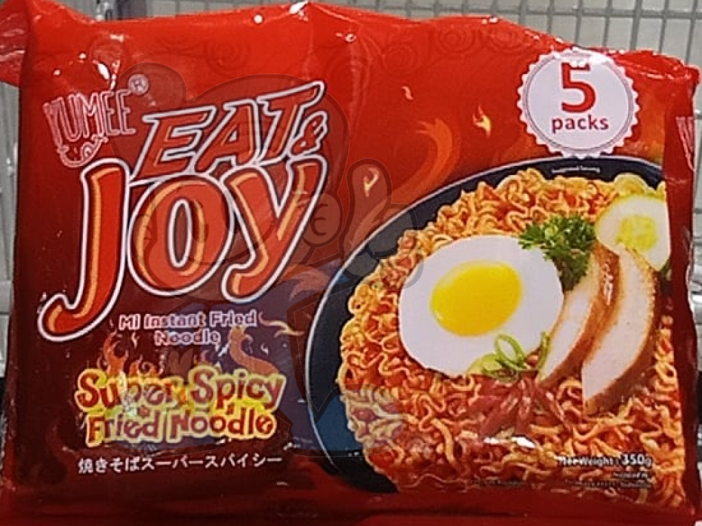 Yumee Eat & Joy Super Spicy Fried Noodle 5 Packs (350G) Set Of 4 Groceries